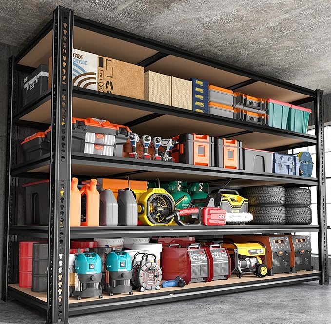 3500LBS Garage Shelving 60" W Metal Shelving 72" H Storage Shelves Heavy Duty 5 - Image 7
