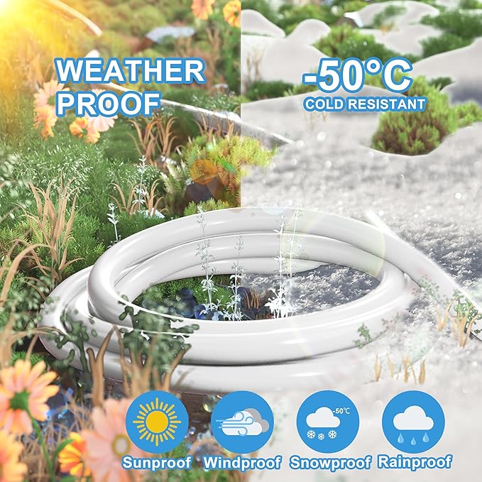 HUANCHAIN Indoor Outdoor White Extension Cord 20 ft Waterproof, 16/3 Gauge - Image 4