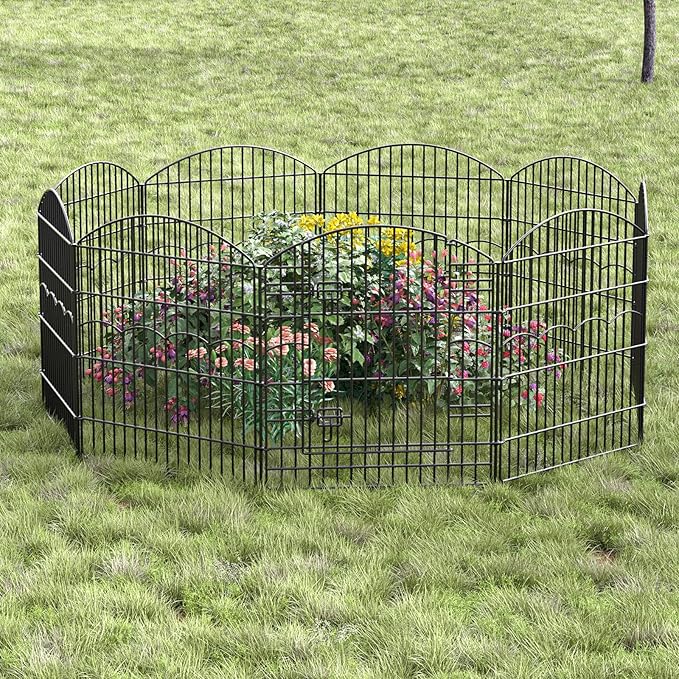 Decorative Garden Fence 12 Panels 26.8ft×32in Garden Fences Animal Barrier - Image 8
