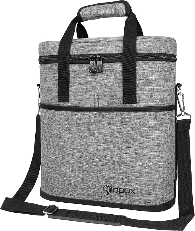 opux 3 Bottle Wine Carrier Tote, Insulated Leakproof Wine Cooler Bag, Wine by OPUX