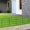 Decorative Garden Fence 6 Panels 12 ft×24in Metal Garden Fences, No Dig Animal by FIRSTNESS