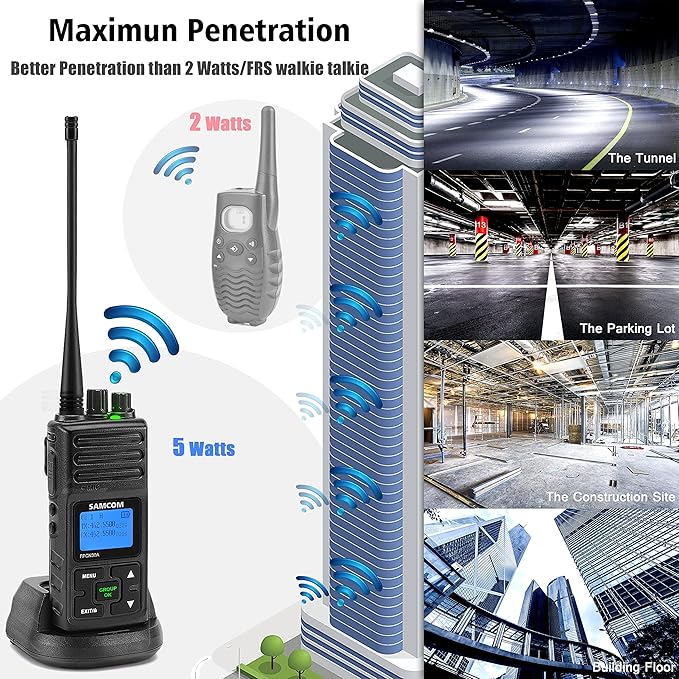 SAMCOM FPCN30A Two Way Radios Long Range 5 Watts Walkie Talkies - Image 3