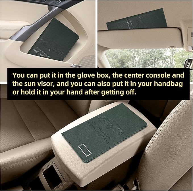 Car Registration and Insurance Holder Glove Box Folder-Premium Car Folder - Image 6