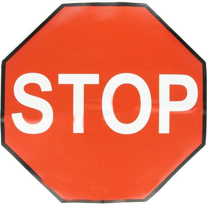 Mighty Line STP16 Stop Sign Floor Sign 16-Inch by 16-Inch by MightyLine