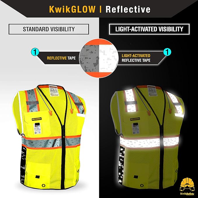 KwikSafety - BIG KAHUNA DIGITAL Safety Vest Class 2 ANSI OSHA Reflective Vest - Image 3