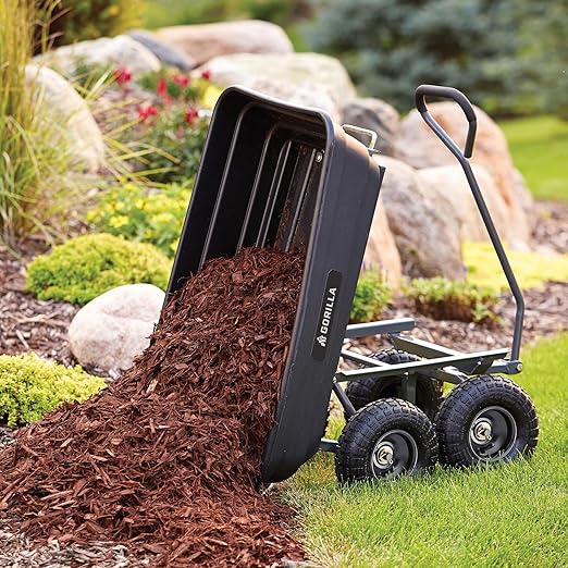 Gorilla Carts Poly Garden Dump Cart, 4 Cu Ft Tub, 600 lb Haul Capacity - Image 8