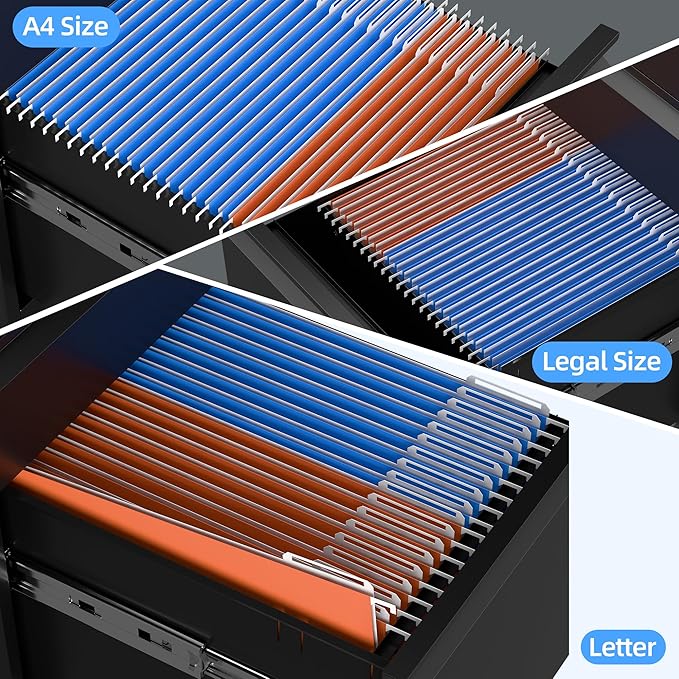 SUXXAN 3 Drawer Under Desk Mobile File Cabinet - Image 7