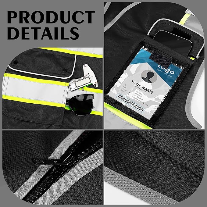 Reflective Safety Vest for Men Women, High Visibility Safety Vest - Image 5