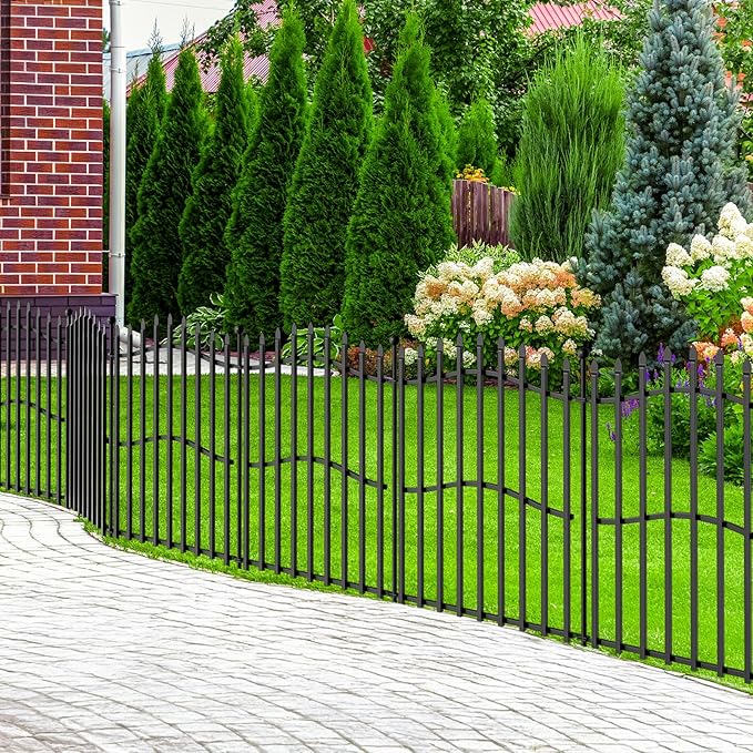 10 Panels No Dig Decorative Garden Fence - 32in H x 22.5ft L - Image 8