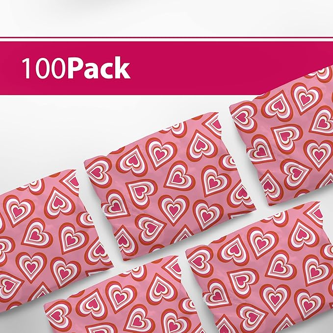 6x9 Poly Mailers – Cute Hearts – Waterproof, Tear-Resistant Shipping Bags - Image 2