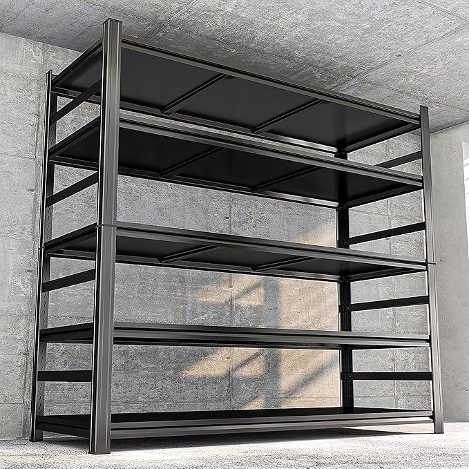 87" H Garage Shelving 3500Lbs Storage Shelves 5-Tier Adjustable Shelving Units - Image 3