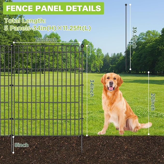 5 Panels No Dig Garden Fence - Image 7