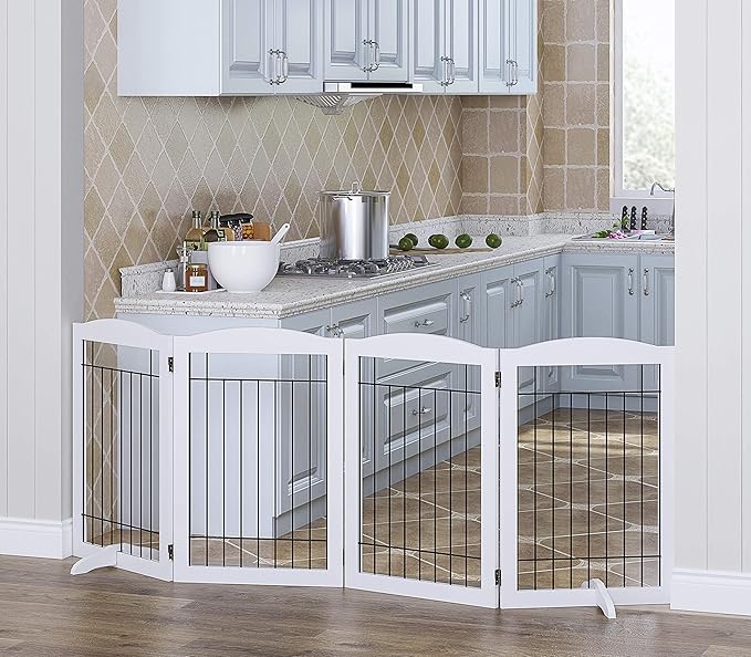 Spirich Free Standing Foldable Wire Pet Gate - Image 2