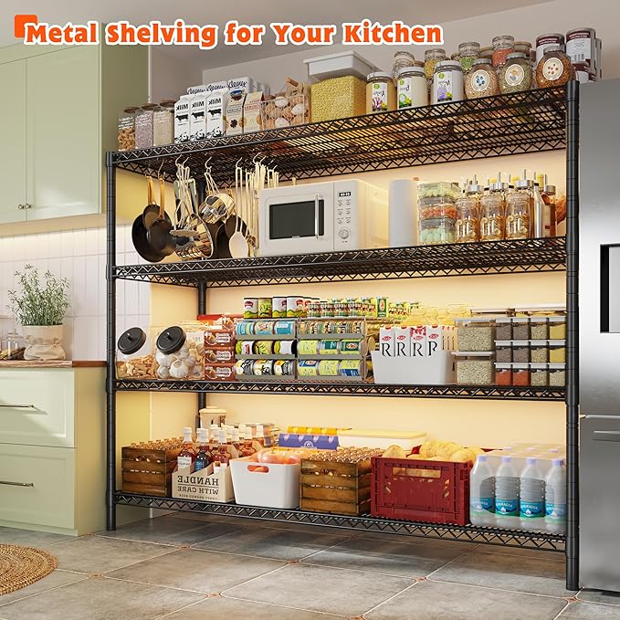 REIBII 60" W Storage Shelves 2878LBS Metal Shelving Unit - Image 2