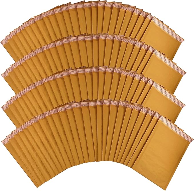 Amazon Basics Kraft Bubble Self-Seal Mailer, 8.5" x 14" - Image 2