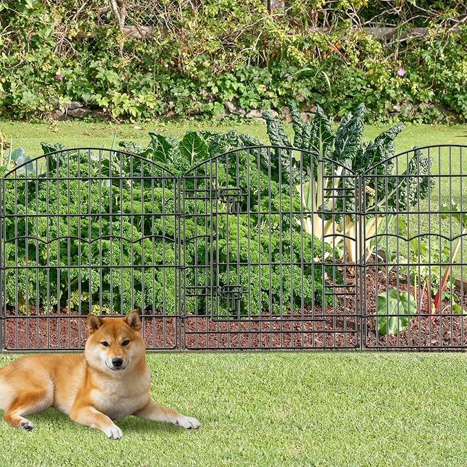 Decorative Garden Fence 12 Panels 26.8ft×32in Garden Fences Animal Barrier - Image 6