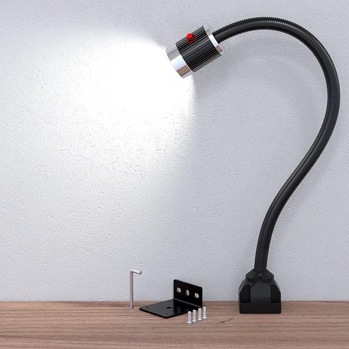 900 Lumens LED Machine Shop Light, IP65 Water Proof Flexible Gooseneck Lamp - Image 5
