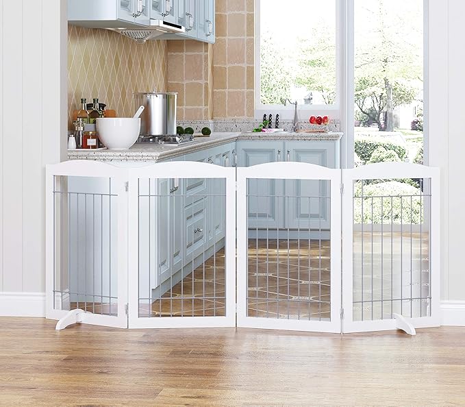 Spirich Free Standing Foldable Wire Pet Gate - Image 2