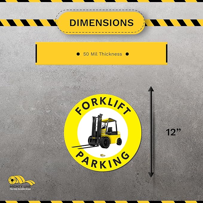 Mighty Line Forklift Floor Sign Floor Sign - Image 4