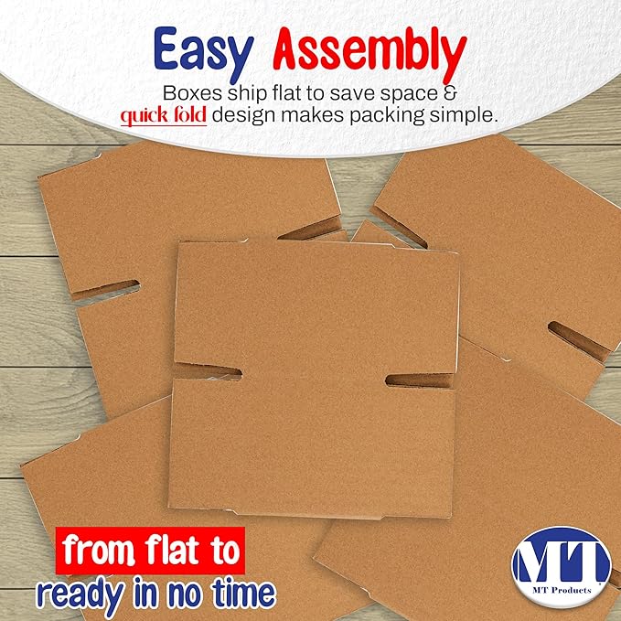 MT Products Sturdy Kraft Corrugated Cardboard Shipping Boxes 6" x 6" x 6" - Image 5