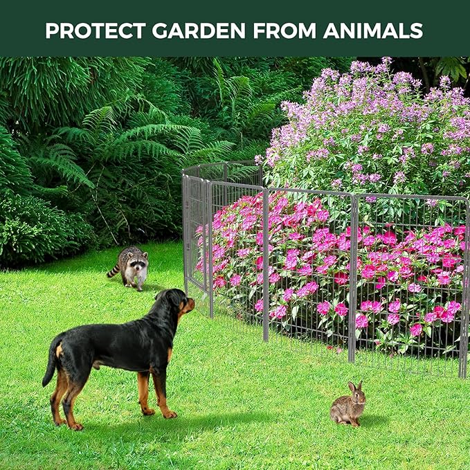 FXW Garden Fence Outdoor for The Yard – 45in x 72.9ft Heavy Duty Metal Animal - Image 3