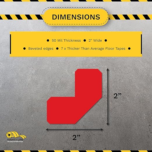 Mighty Line 2" Half Angle Marker Floor Marking Tape - Image 3