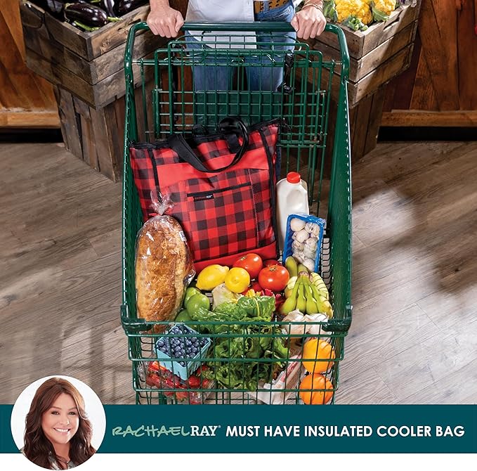 Rachael Ray Chillout Soft Cooler Bag, Large Reusable Insulated Grocery Bag - Image 2