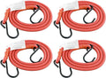 Bungee Cords with Hooks, 3/8 Inch Thick Round Bungee Cord Heavy Duty Strong by HELIDA