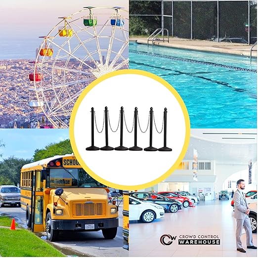 Montour Line Plastic Stanchion Black 2.5 Inch Diameter - Image 4