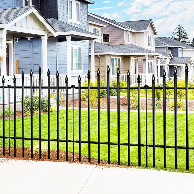 Metal Garden Fence 32" H x 24" W Rustproof Animal Barrier No Dig Decorative - Image 5