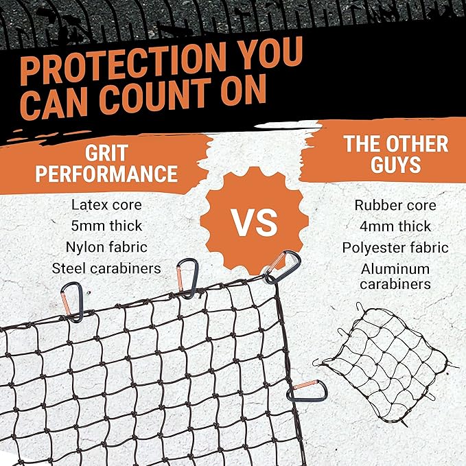 Truck Bed Cargo Net – 4 x 6 Foot, Heavy-Duty Elastic Mesh - Image 5