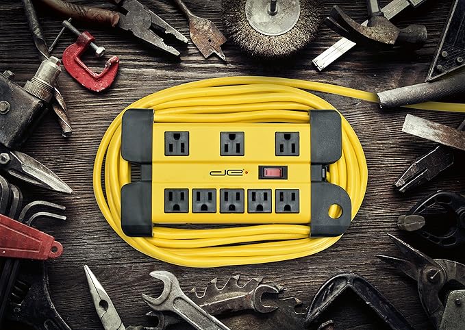 Digital Energy 15 Foot Long Surge Protector 8-Outlet Heavy Duty Metal Mountable - Image 4