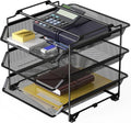Deco Brothers Stackable Sliding Letter Tray Paper Organizer, 3 Tier by DecoBrothers