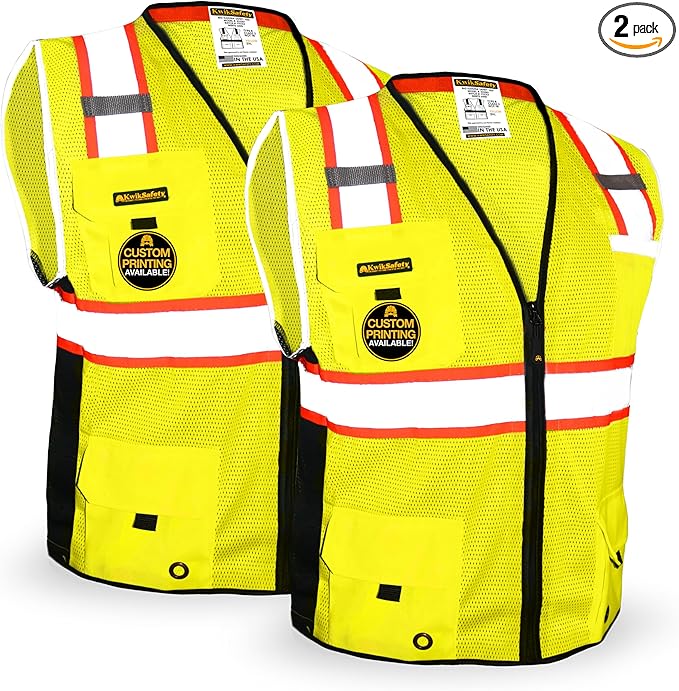 KwikSafety - Charlotte, NC - BIG KAHUNA Safety Vest Class 2 ANSI OSHA by KwikSafety