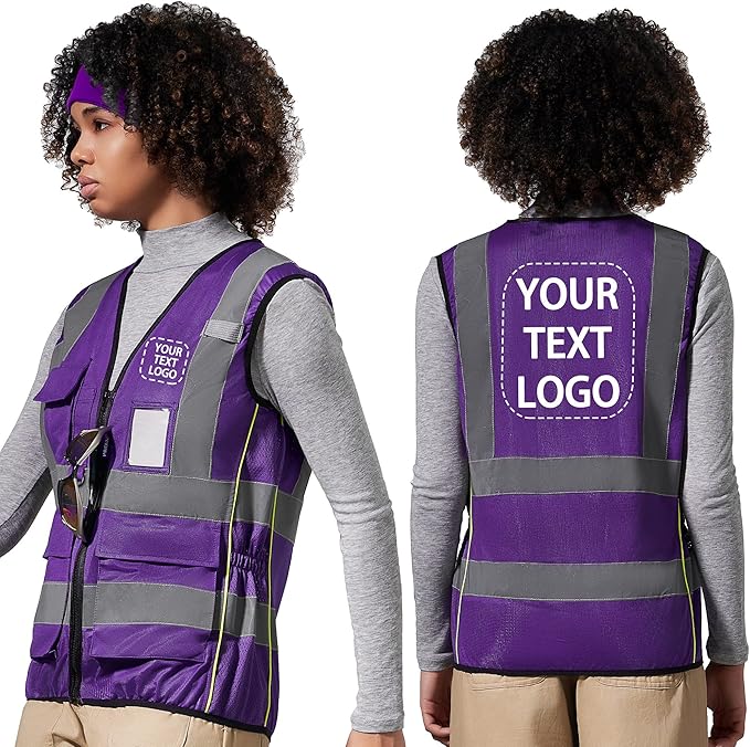 A-SAFETY High Visibility Reflective Safety Vest Customize Logo by A-SAFETY