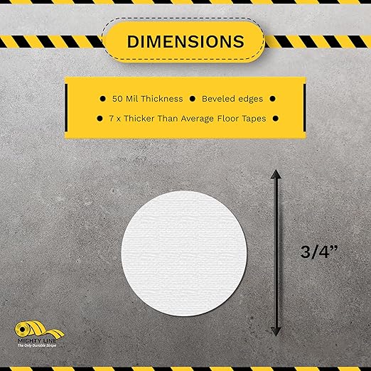 Mighty Line 3/4" Solid Dot Shaped Floor Marking Tape - Image 3