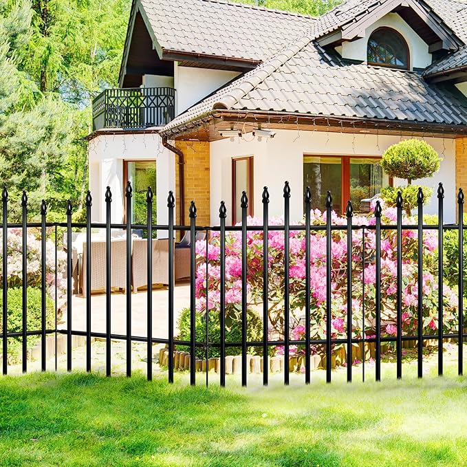 Metal Garden Fence 32" H x 24" W Rustproof Animal Barrier No Dig Decorative - Image 6