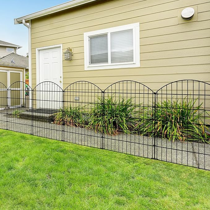 Metal Garden Fence 32 inch H x 28 inch W No Need Dig Outdoor Rustproof Animal - Image 8