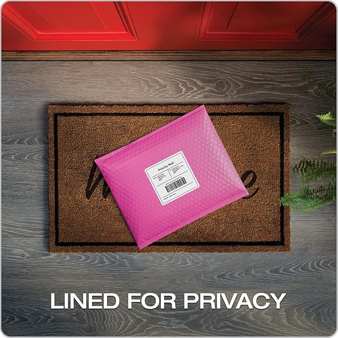 Quality Park Bubble Mailers, 8.25 x 11 Shipping Envelopes, Water Resistant Pink - Image 5