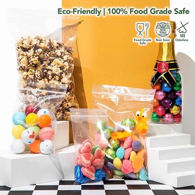 Assorted Resealable Plastic Bags 600 Pack — Clear Reclosable Variety Pack - Image 5