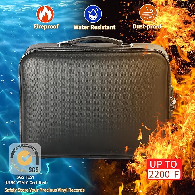 Fireproof Safe Document File Organizer Box, 5200°F Portable File Organizer - Image 3