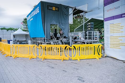 Billboard Barricade 42x96 Plastic Pedestrian Barricade- Yellow - Image 4