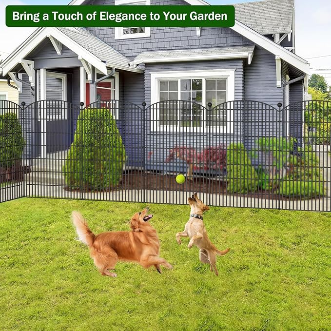 No Dig Decorative Garden Fence 8 Panels, 48 in x 20.8 ft, Dog Fence Outdoor - Image 7