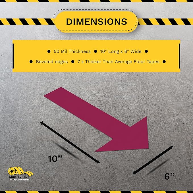 Mighty Line Solid Arrows Directional Sticker Sign Floor Marking Tape - Image 3