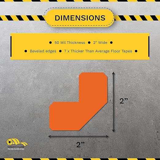 Mighty Line 2" Half Angle Marker Floor Marking Tape - Image 3