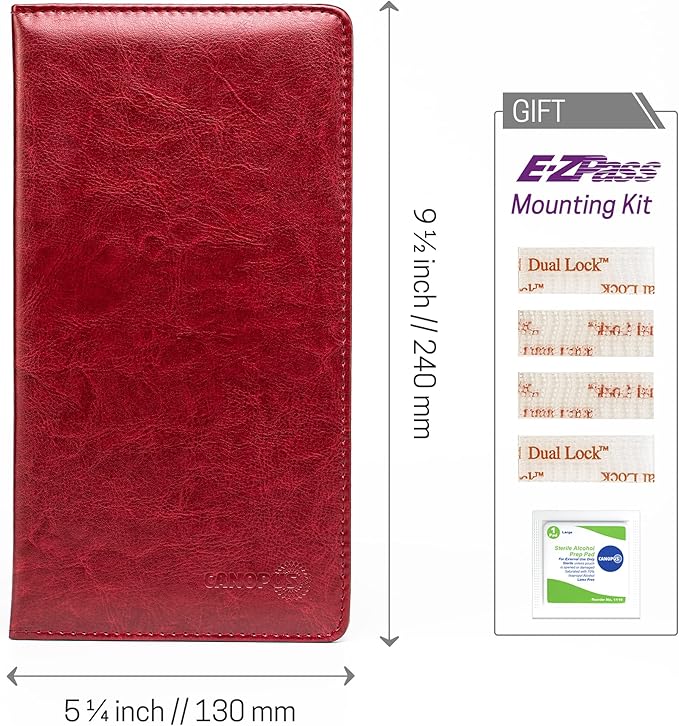 CANOPUS Car Registration and Insurance Holder, PU Leather Card Holder, Vehicle - Image 7