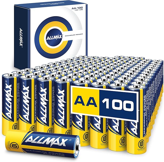 Allmax AA Maximum Power Alkaline Double A Batteries – Ultra Long-Lasting by AllmaxBatteryInc