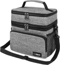 opux Insulated Lunch Bag for Men Women, Large Dual Compartment Cooler Bag by OPUX