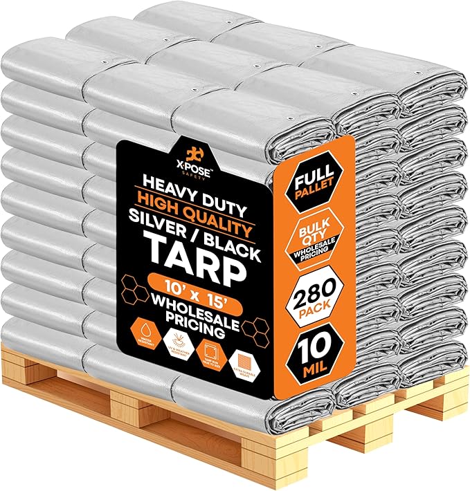 Heavy Duty Poly Tarp 10' x 15' by XposeSafety
