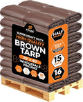 Super Heavy Duty Brown Poly Tarp 20' x 40' by XposeSafety